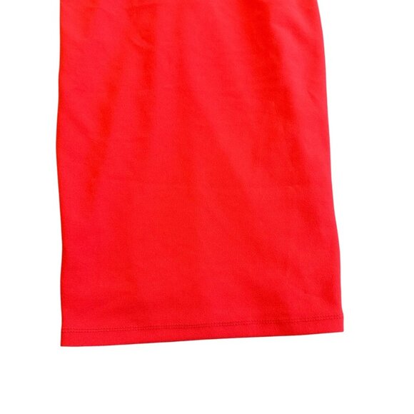 Noookie Bold Red Off-Shoulder Fitted Sheath Dress Spaghetti Strap Size Small - Picture 4 of 12
